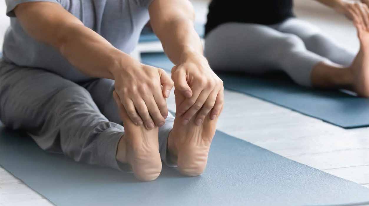 yoga stretch touching toes