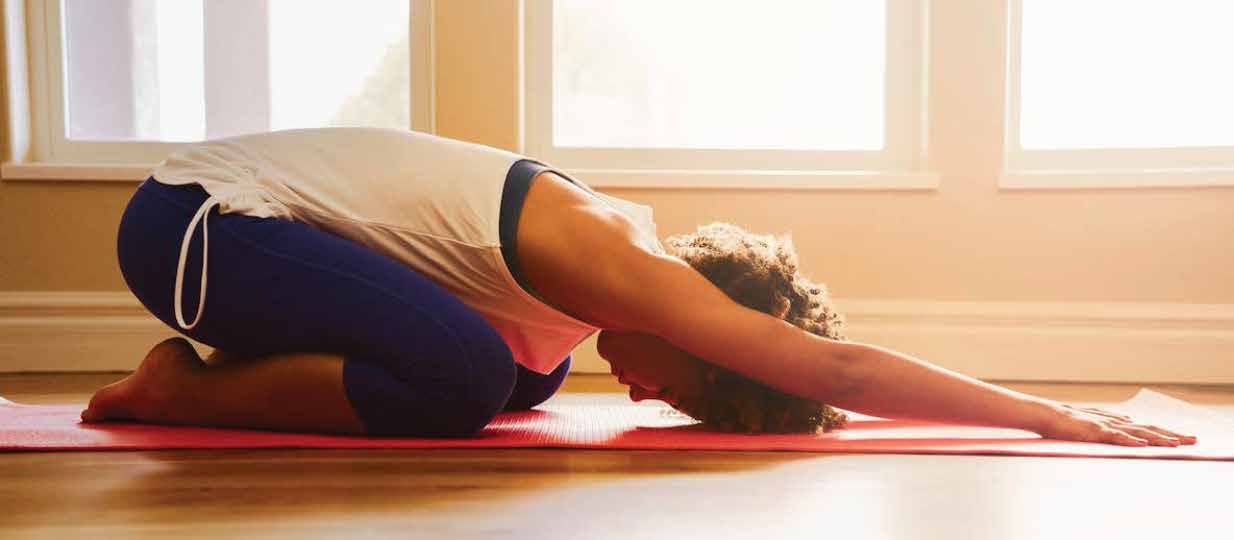 childs pose morning yoga