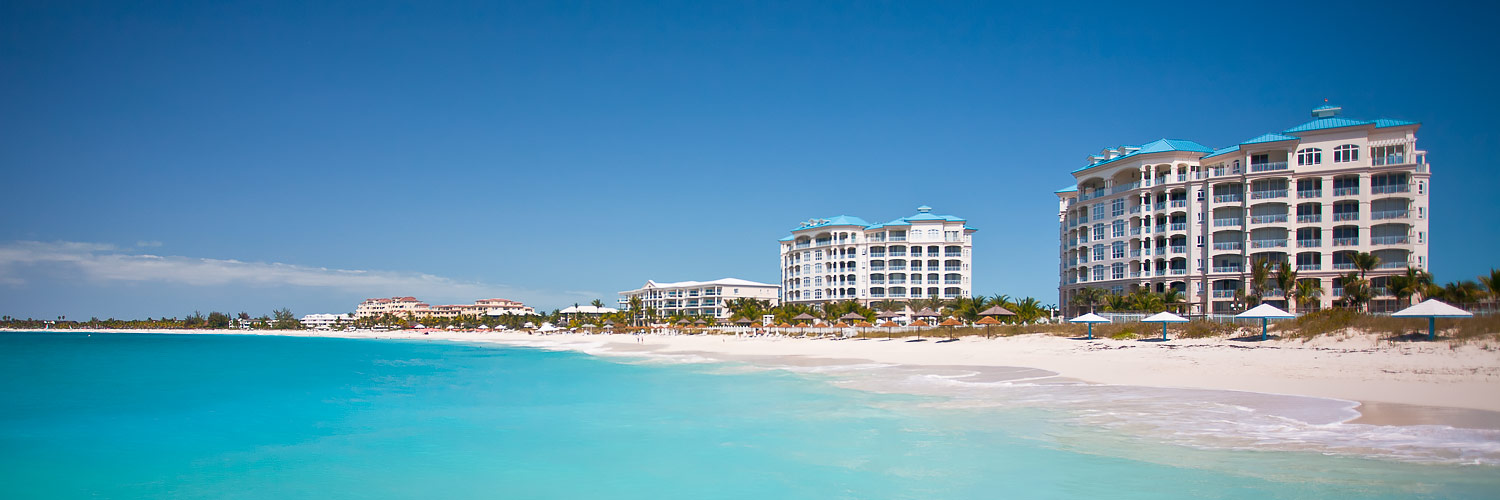 Resort buildings on the beach