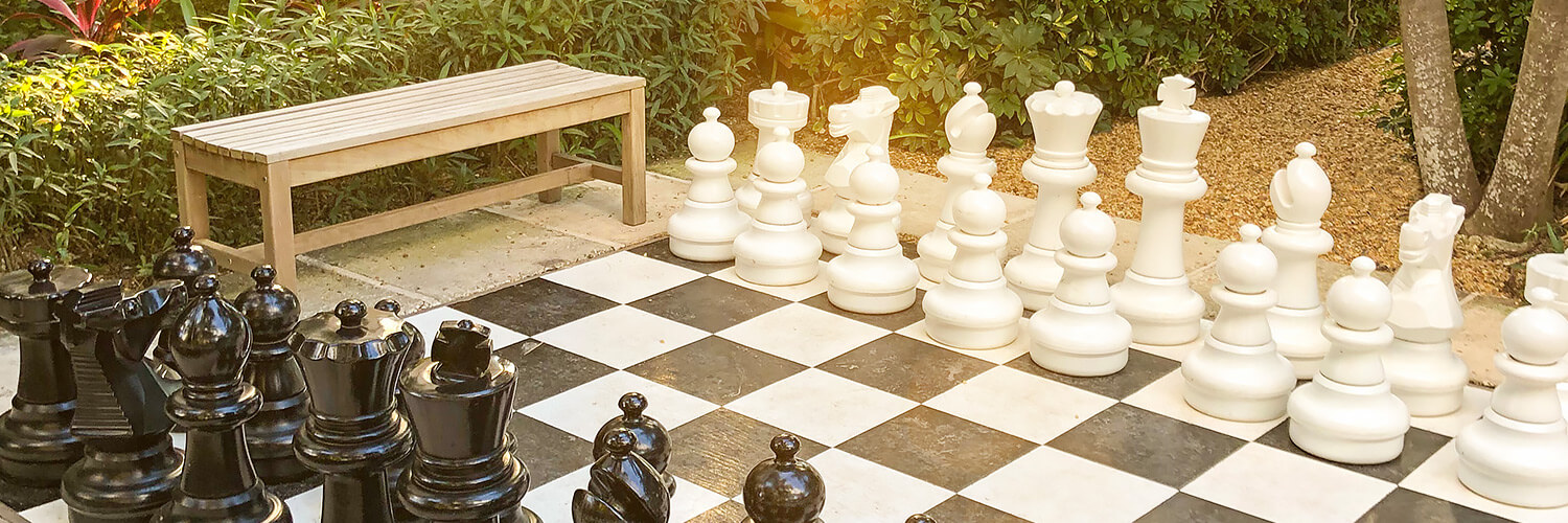 giant chess board on the floor