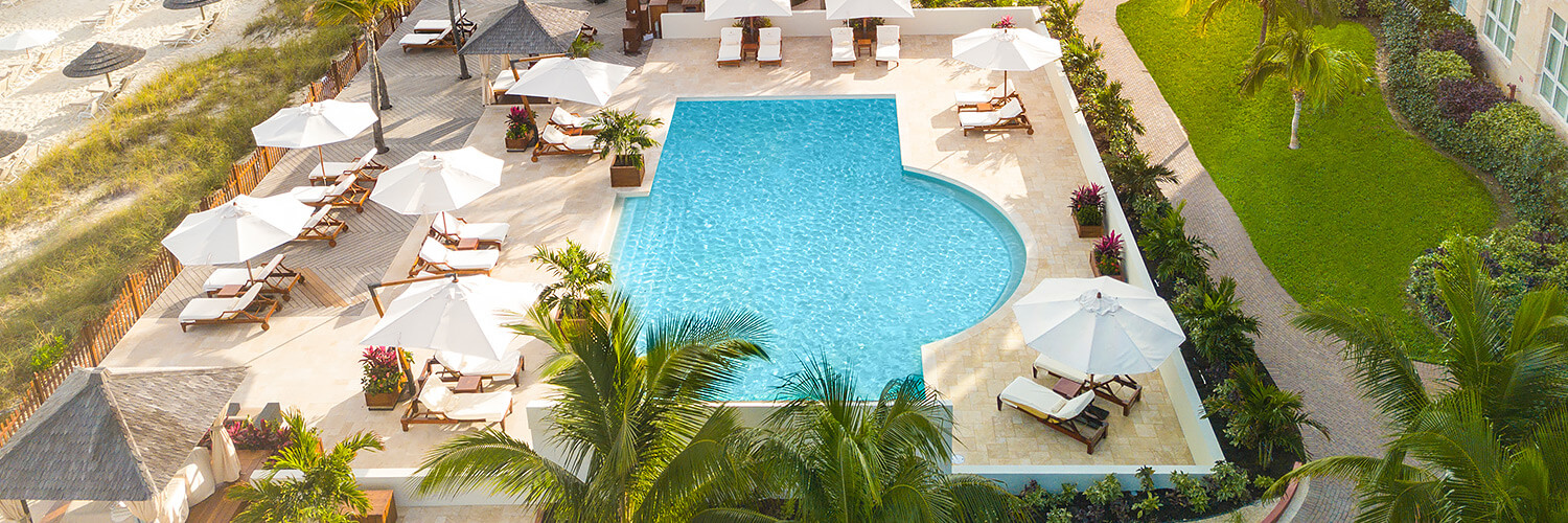 aerial view of the adult only pool