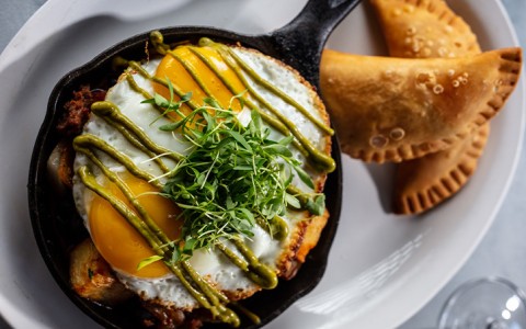 chef brians huevos rancheros and empanadas
