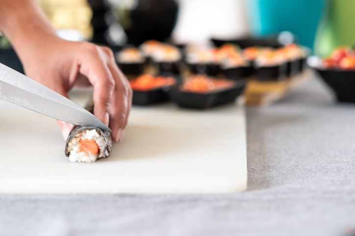 Chef preparing sushi