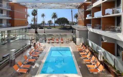 SHORE hotel pool area