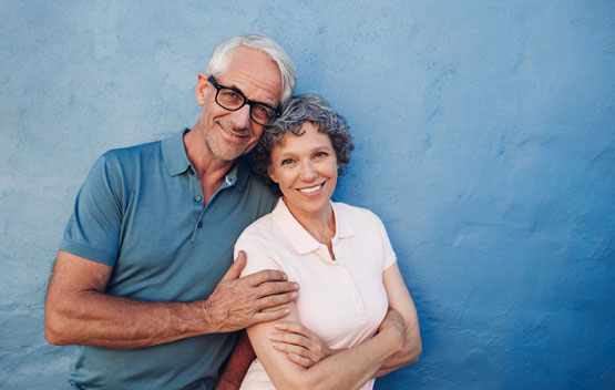 Senior man and women