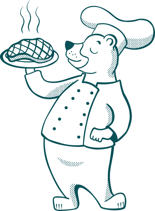 skyline bear illustration chef x2