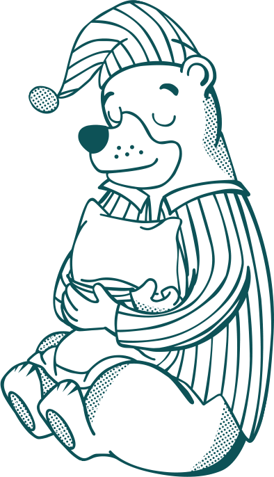 skyline bear illustration sleeping x2