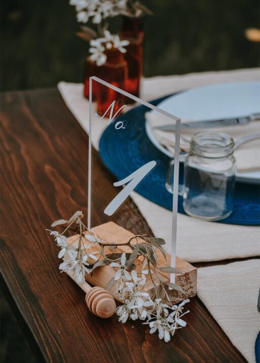 a wedding reception table