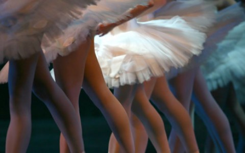 a group of ballerinas on stage dancing 