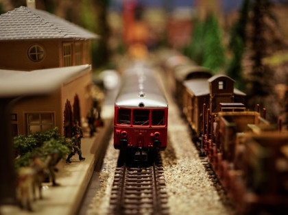 railroad train toy model