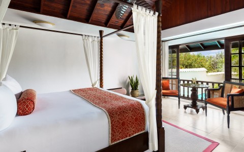  royal collection pool suite_bedroom