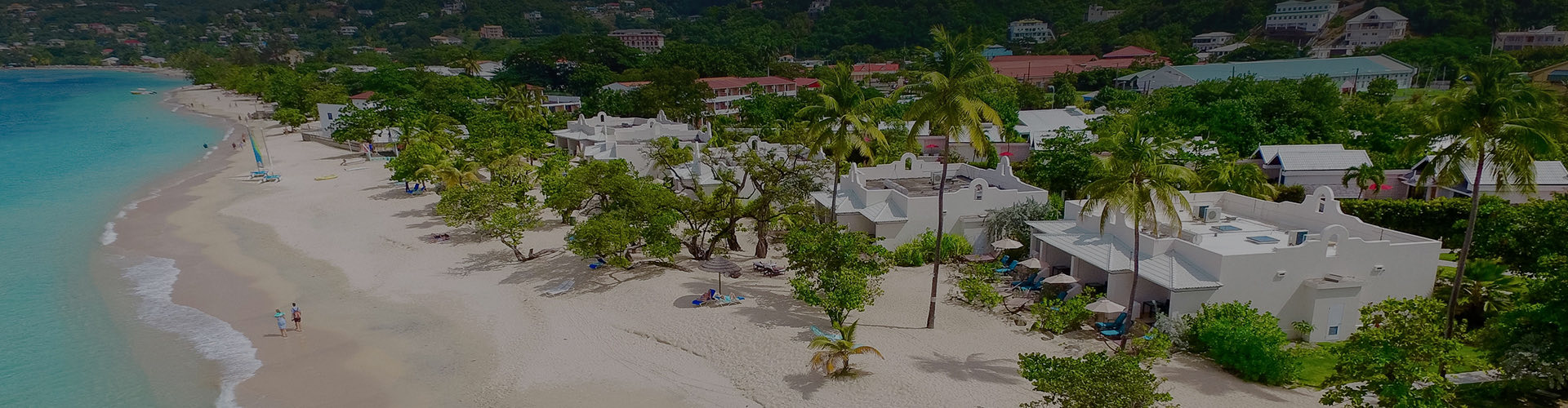 aerial view of spice island beach front