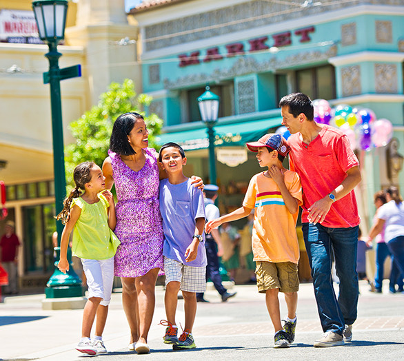 family walking in Disney