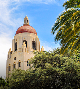 exterior view of Stanford University