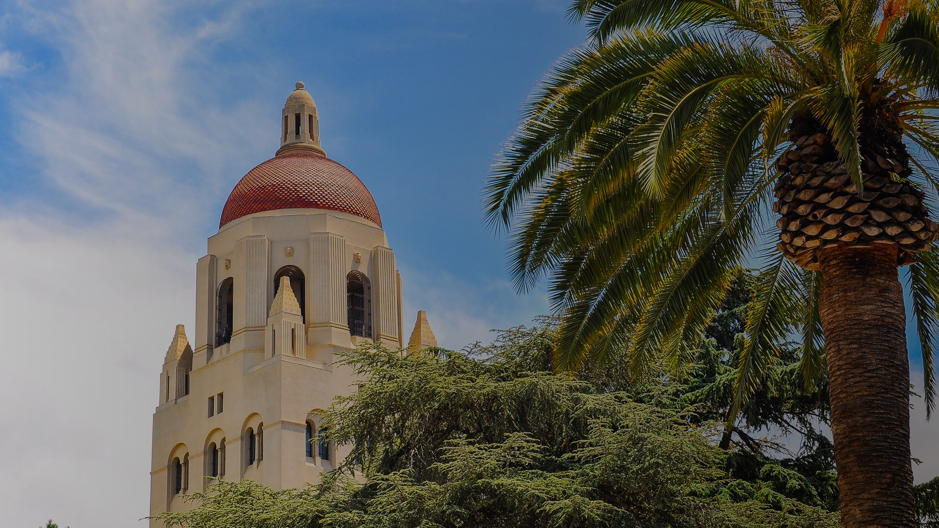 dome architecture with palm trees