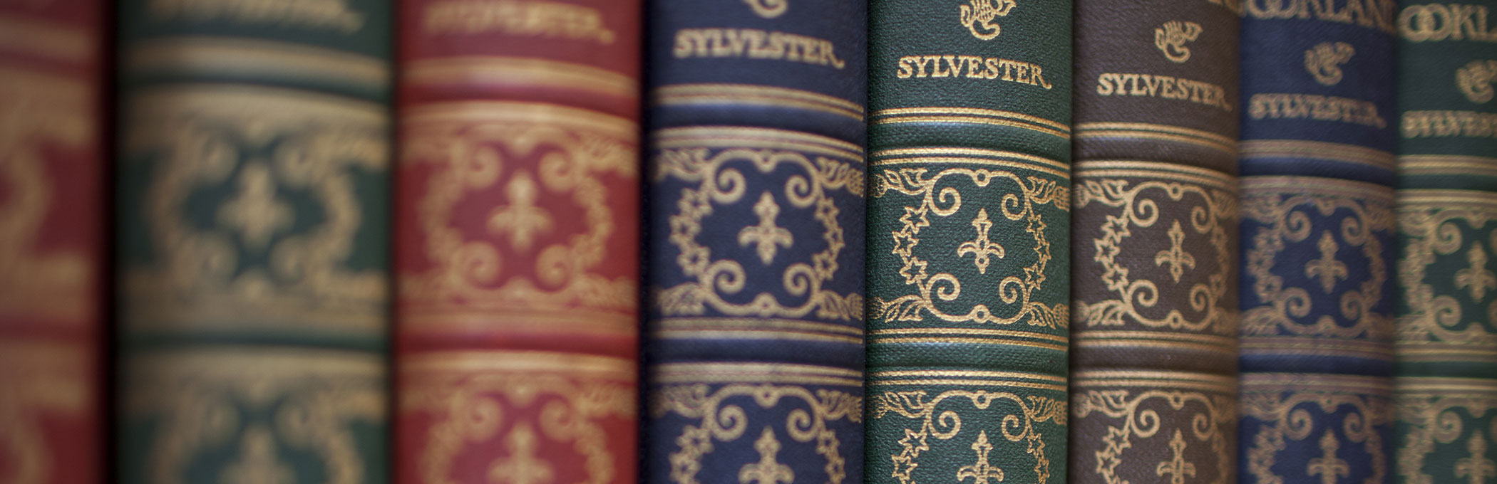 spines of books
