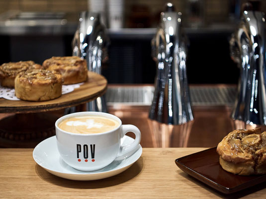 POV coffee and muffins