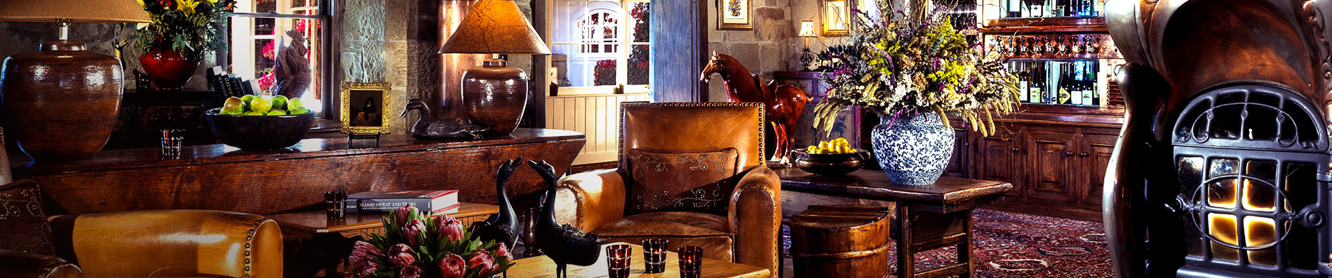 interior seating area with brown furniture 