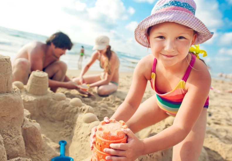 family building sand castles