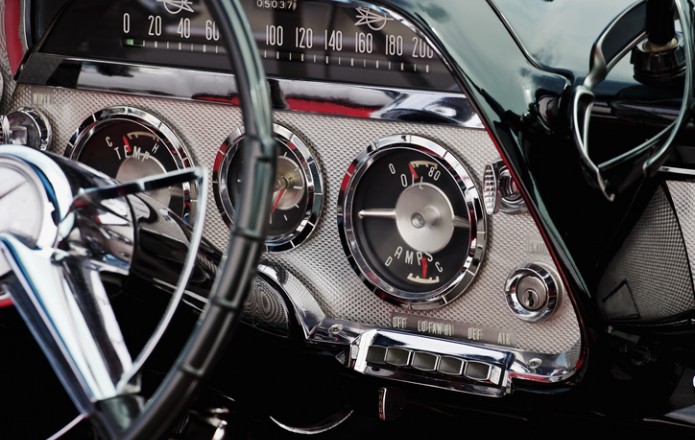 vintage car interior