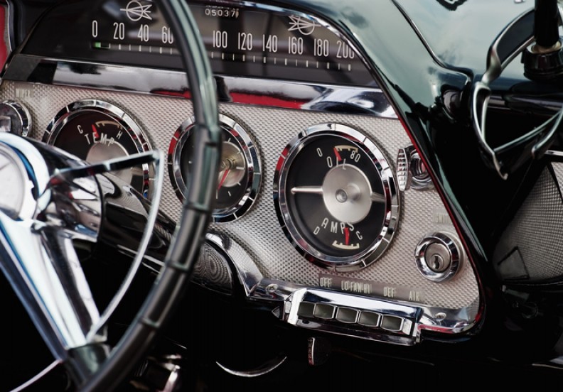 vintage car interior