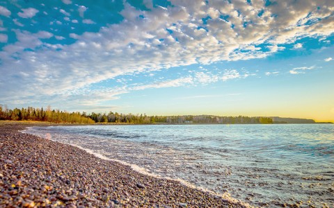 View of Lake Superior at sunset