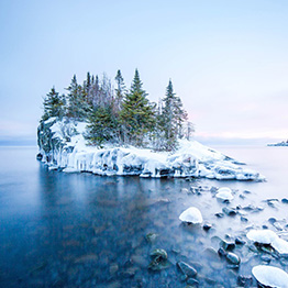 Small island on Lake Superior