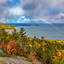 View of Lake Superior on a fall day