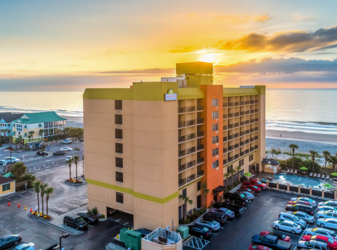 surfside hotel aerial shot