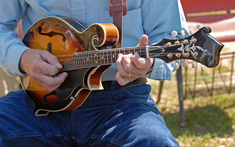 man playing guitar