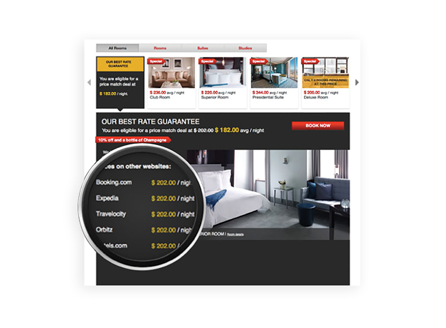 Screenshot for Tambourine's booking engine