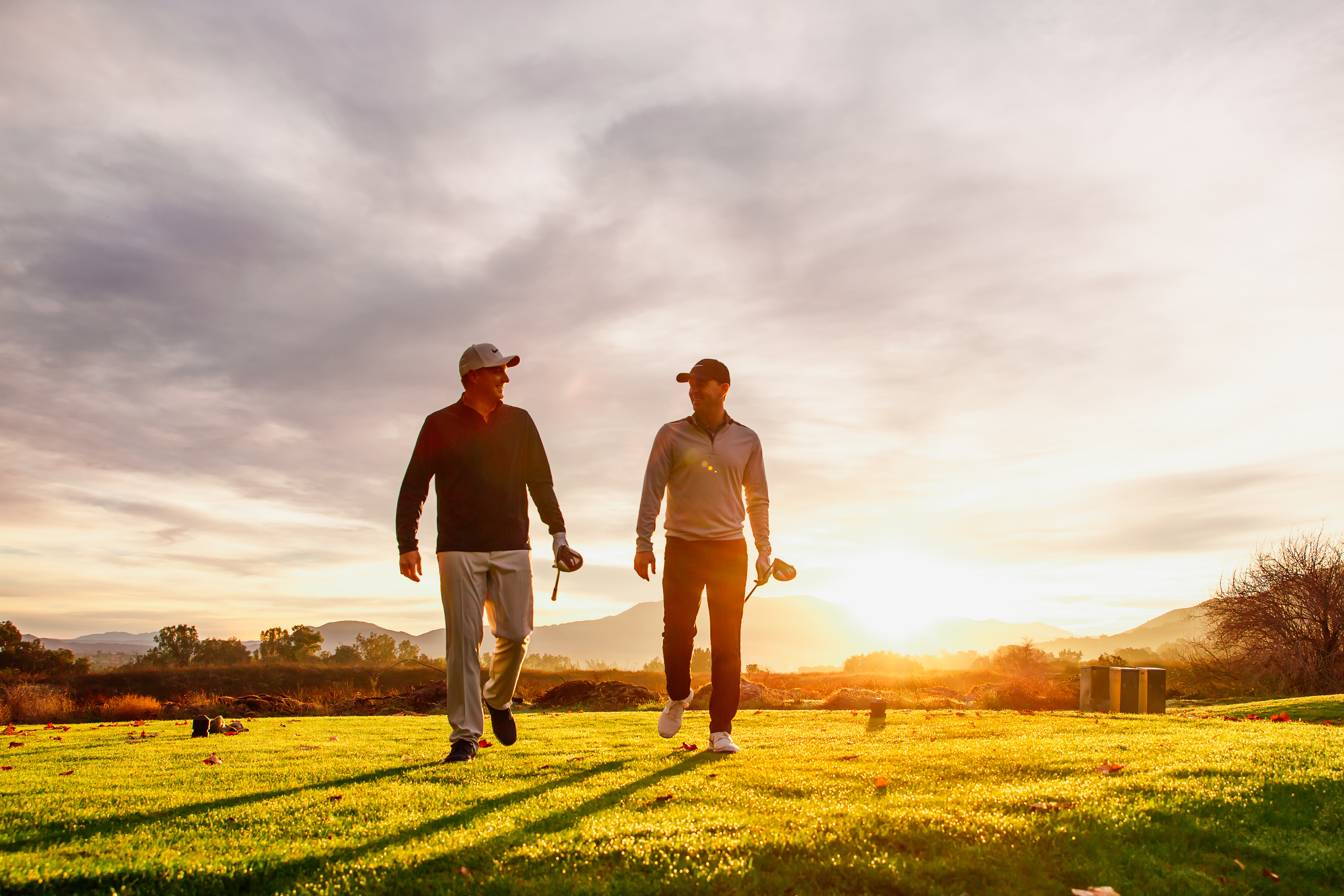 group of men playing golf