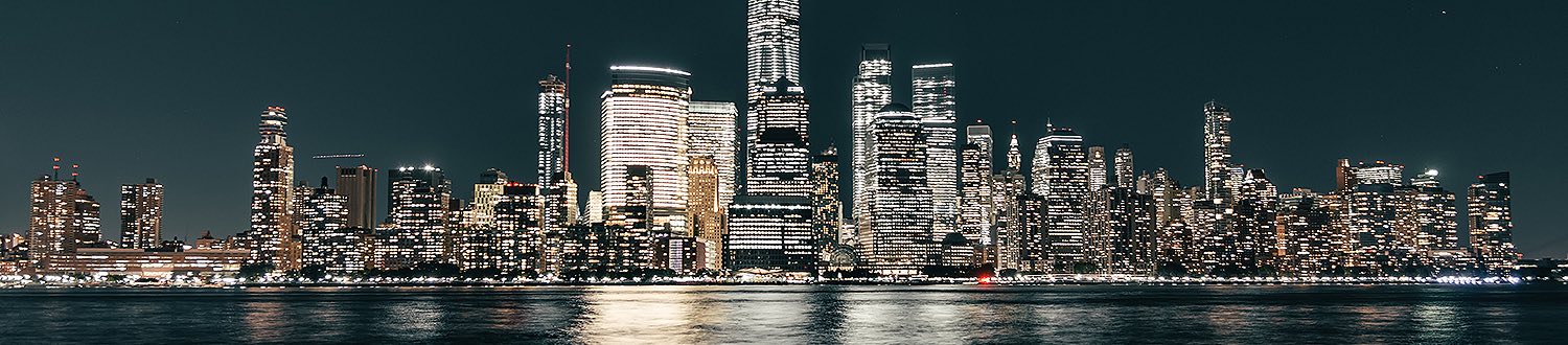 New york skyline at night