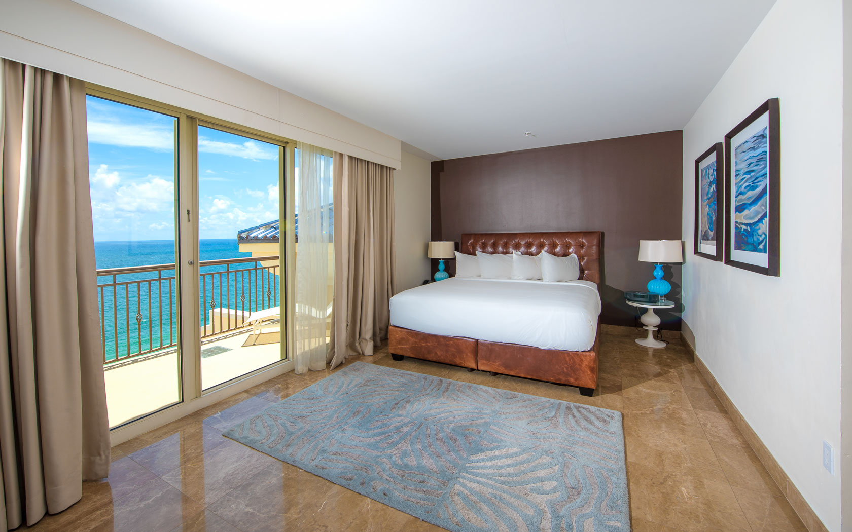 hotel room with a view of ocean