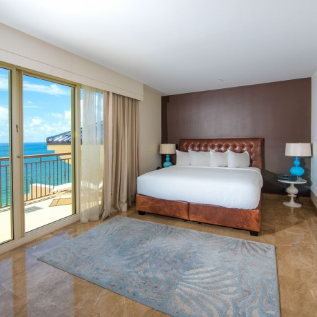 hotel room with a view of ocean
