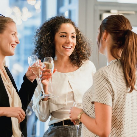 ladies networking over cocktails
