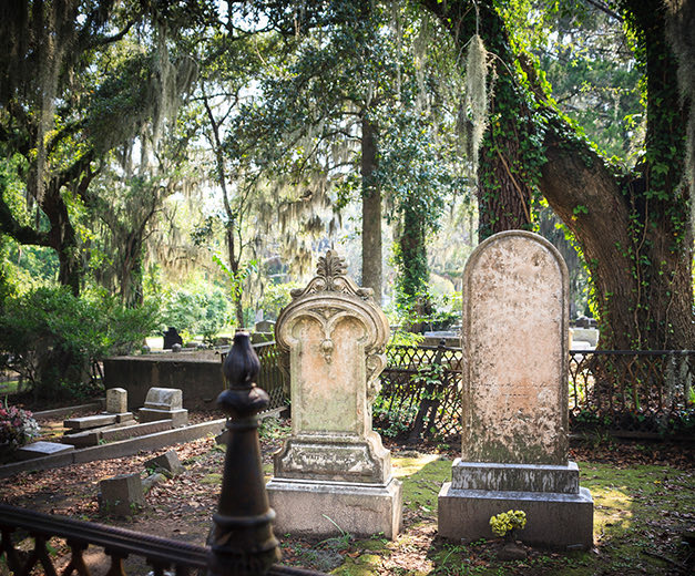 old headstones in a cemetery