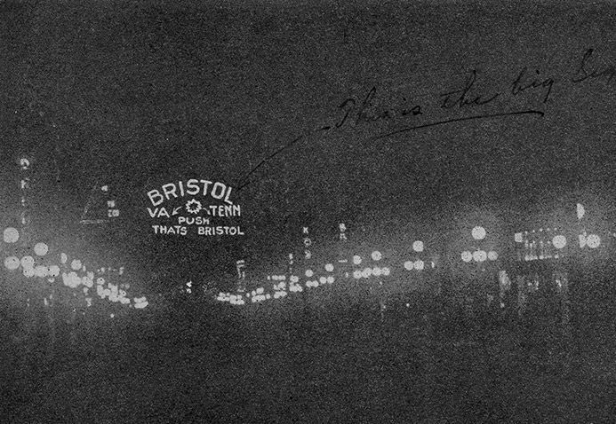 Hotel Sign in the dark