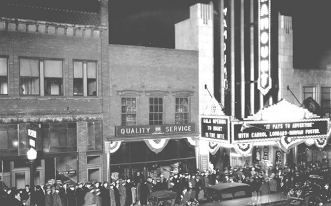 old town photo black and white