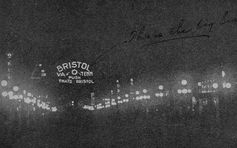 Hotel Sign in the dark
