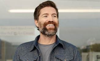 male musician smiling