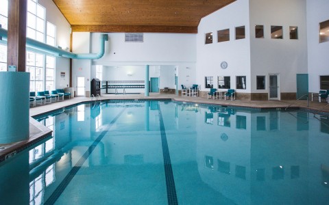 the indoor pool at cove of lake geneva