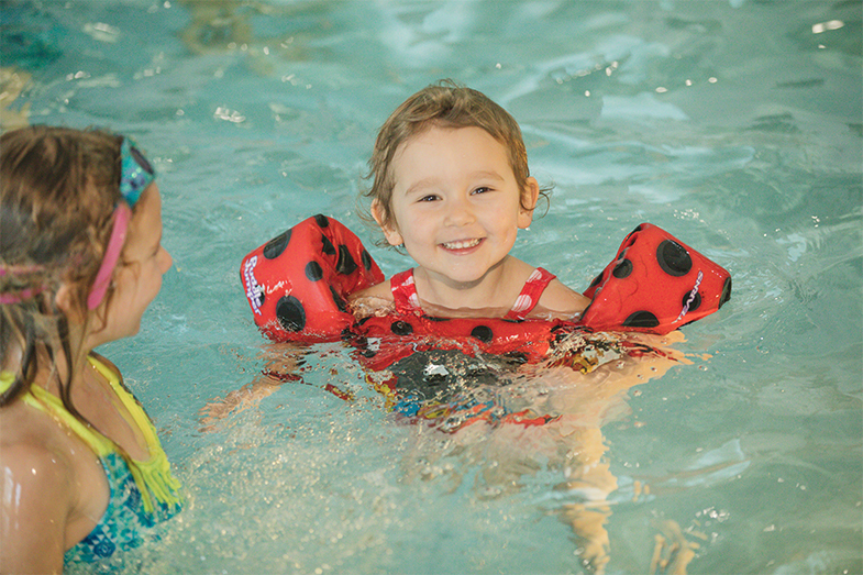 kid swimming inset