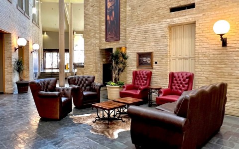 Crockett Hotel Lobby seating area