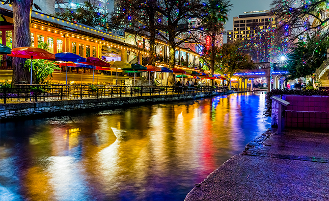 San Antonio riverwalk area