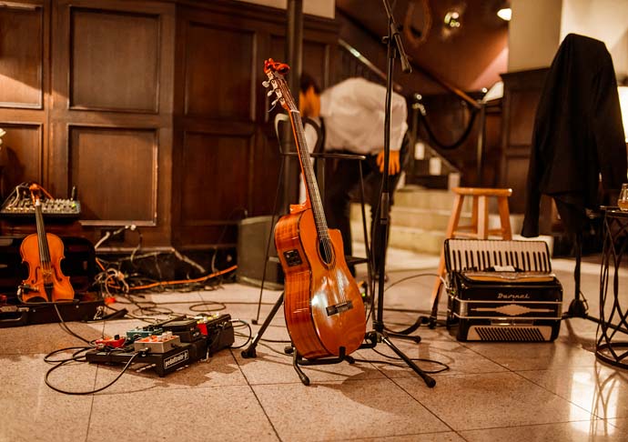 instruments waiting to be played