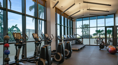 gym machines with a view