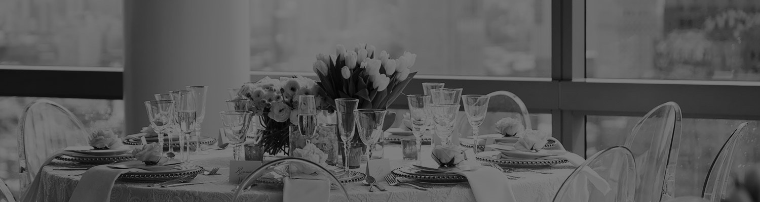 Dominick Hotel Wedding reception table setup