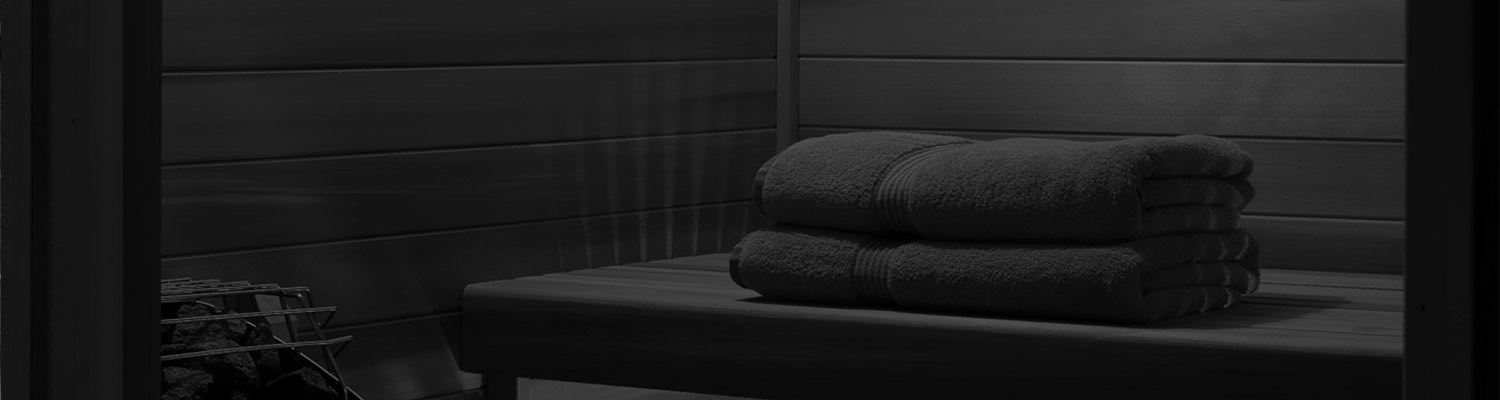 towels in a sauna
