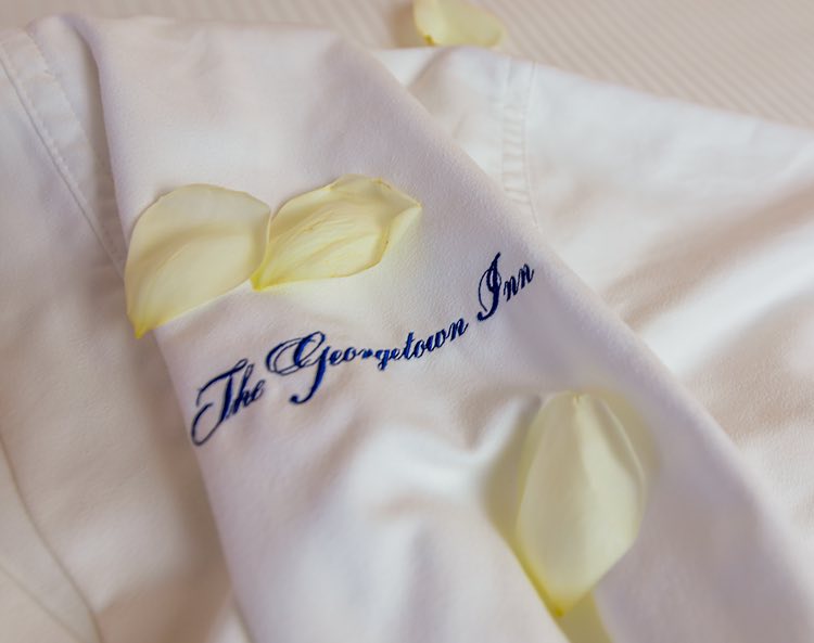 towel with george towne inn monogram